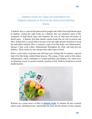 Diabetic--Foods