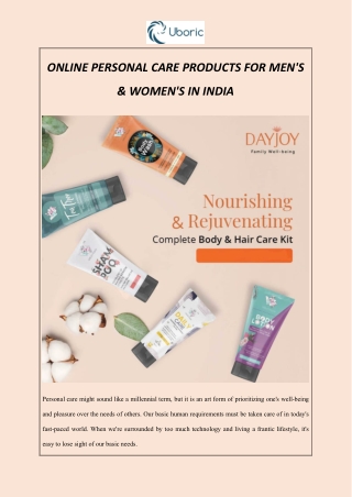 ONLINE PERSONAL CARE PRODUCTS FOR MEN'S & WOMEN'S IN INDIA - UBORIC