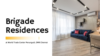 Brigade Residences at WTC Perungudi, Chennai - Brochure
