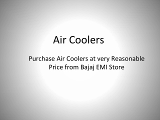 Purchase Air Coolers at Very Reasonable Price from Bajaj EMI Store