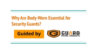 Why are Body Worn Cameras Essential for Security Guards?