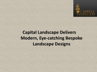 Capital Landscape Delivers Modern, Eye-catching Bespoke Landscape Designs