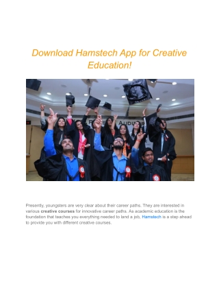 Download Hamstech App for Creative Education