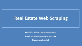 Real Estate Web Scraping