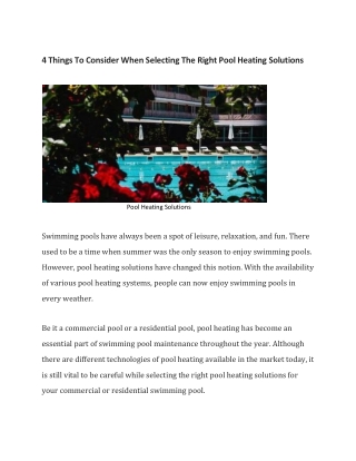 4 Things To Consider When Selecting The Right Pool Heating Solutions (1)