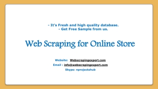 Web Scraping for Online Store