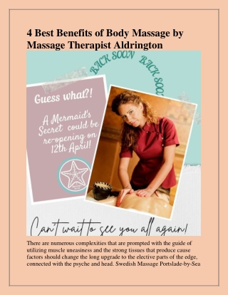 Get the best Sport Massage in Aldrington