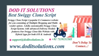 Readymade Swiggy Clone System - DOD IT Solutions
