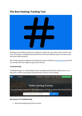 The Best Hashtag Tracking Tool