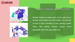 What is reseller hosting?