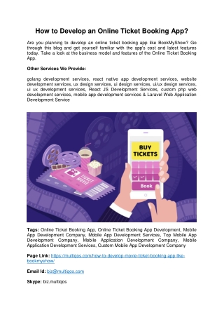 How to Develop an Online Movie Ticket Booking App like BookMyShow?