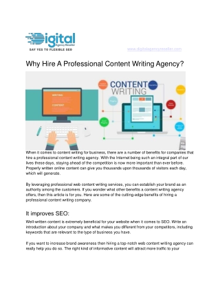 Why Hire A Professional Content Writing Agency