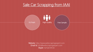 Sale Car Scrapping from IAAI