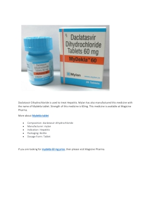 Daclatasvir Dihydrochloride