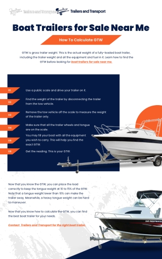 Boat Trailers for Sale Near Me - How To Calculate GTW