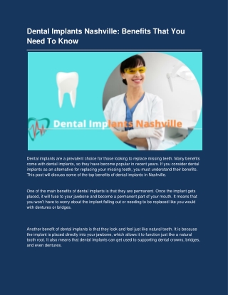 Dental Implants Nashville