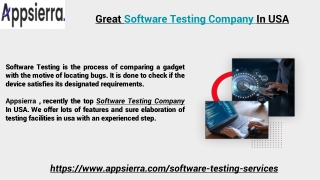 Great Software Testing Company In USA
