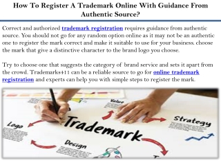 How To Register A Trademark Online With Guidance From Authentic Source?
