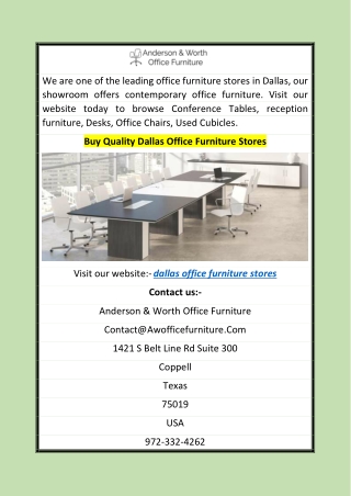 Buy Quality Dallas Office Furniture Stores