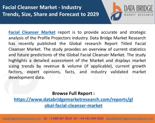 Latest Trends in Facial Cleanser Market 2022 Covid 19 Analysis, Market Size