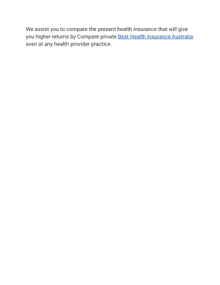Best Health Insurance Australia