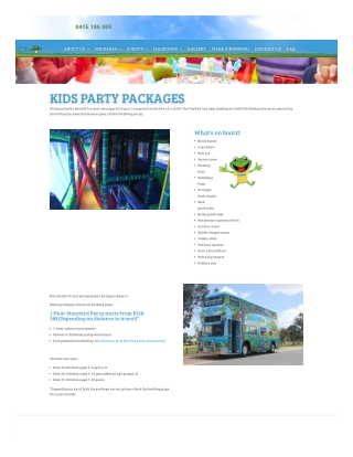 Children Party Packages Melbourne