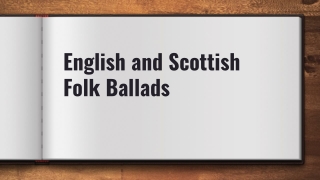English and Scottish Folk Ballads