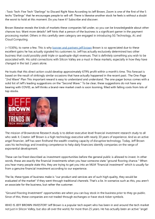 Is Jeff Brown (Investor) A Fraud? – Read Before Subscribing
