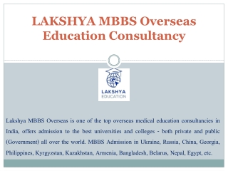 Overseas MBBS Consultant in Bhopal