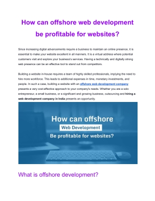 How can offshore web development be profitable for websites_.docx