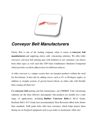Roller Conveyor - Kashetter Group of Firms
