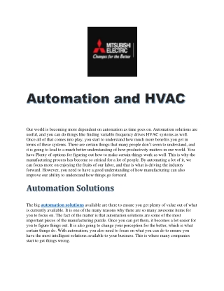 Automation and HVAC