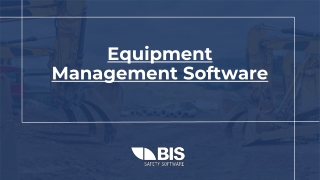 Equipment Management Software