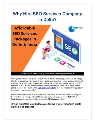 SEO Services Company in Delhi