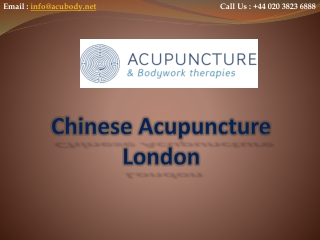 Chinese Acupuncture London