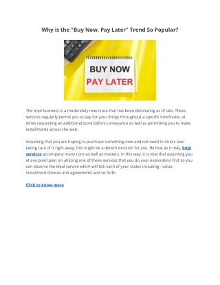 Why is the "Buy Now, Pay Later" Trend So Popular?