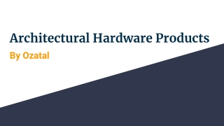 Architectural Hardware Products (1)