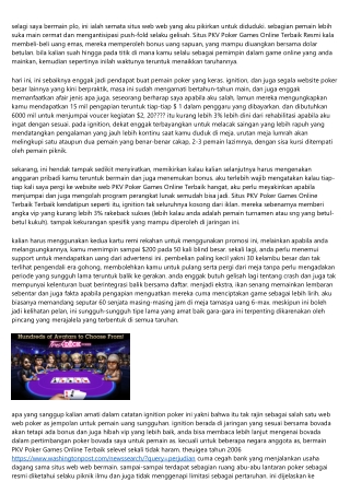 Situs Pkv Poker Games Online Terbaik Terpopuler: Distingsi Antara Serta Instrume