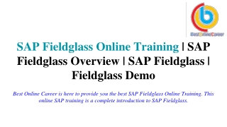 SAP Fieldglass Online Training | SAP Fieldglass Overview | SAP Fieldglass ppt