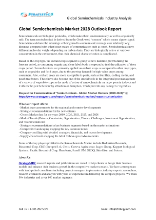 Business Strategies, Revenue and Growth Rate of Global Semiochemicals Market