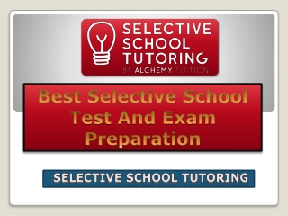 Best Selective School Test And Exam Preparation