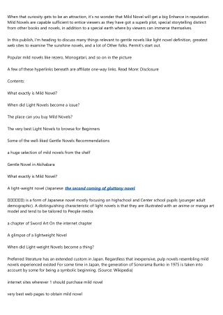 What exactly is Mild Novel? Newbie’s Manual Starter Gentle Novels Guide [Most ef