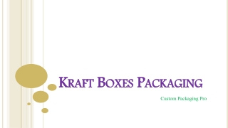 Kraft Boxes Packaging