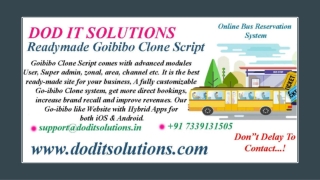 Readymade Goibibo Clone Script - DOD IT SOLUTIONS
