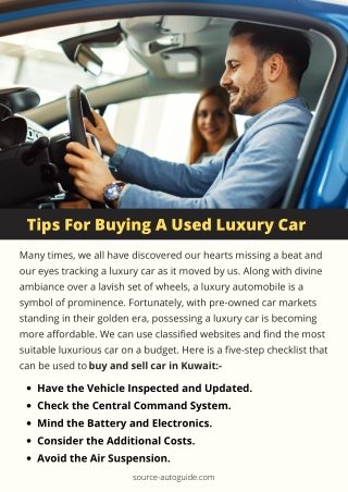 Tips For Buying A Used Luxury Car