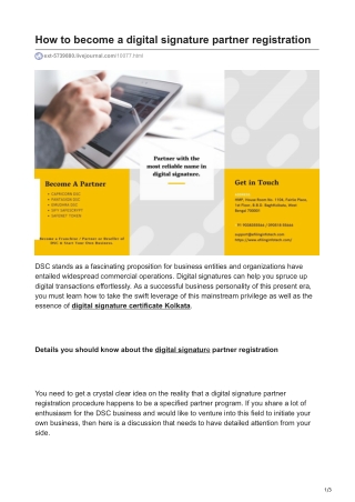 How to become a digital signature partner registration