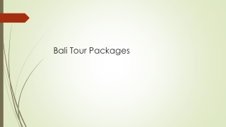Bali Tour Packages