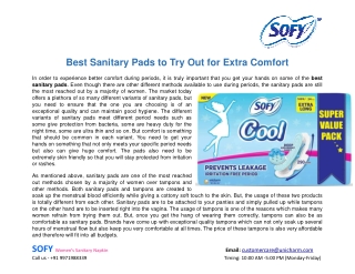 Best Sanitary Pads to Try Out for Extra Comfort