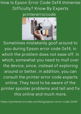 How Is Epson Error Code 0xf4 Immense Difficulty Know By Experts