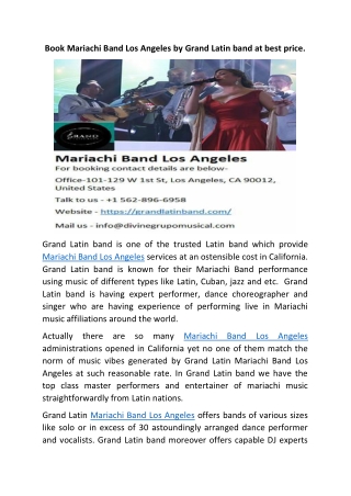 Mariachi Band Los Angeles